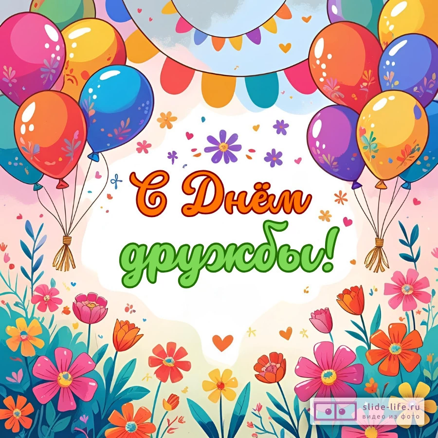 Оригинальная открытка с Днём дружбы
