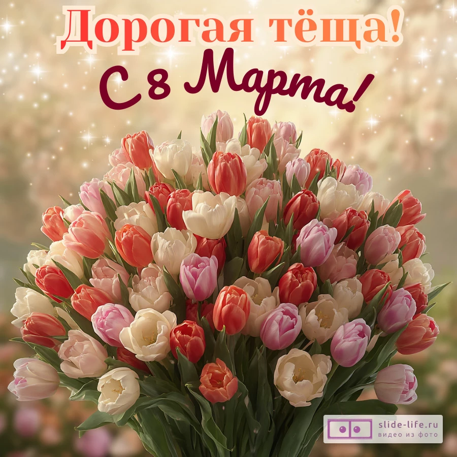 Красивая открытка с 8 марта теще