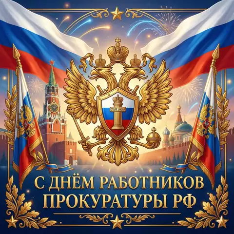 Красивая открытка с Днём работника прокуратуры