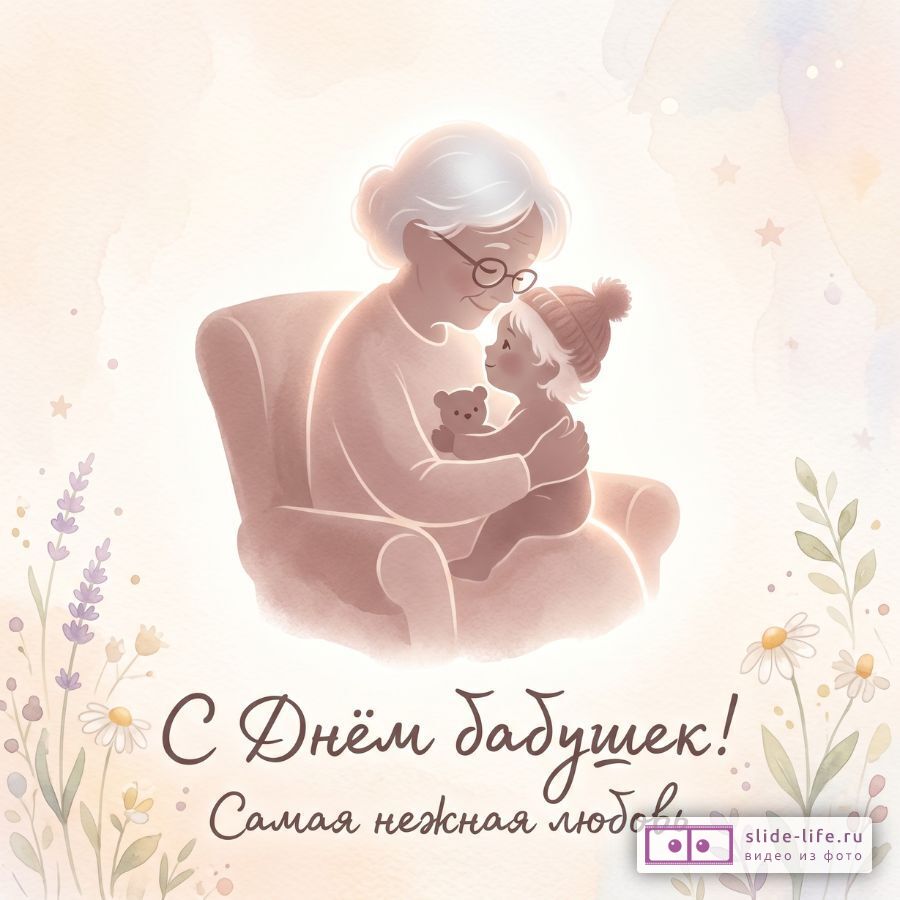 Открытка С Днём бабушек — трогательное поздравление до слёз