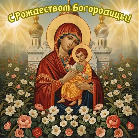 Православная открытка на рождество пресвятой богородицы