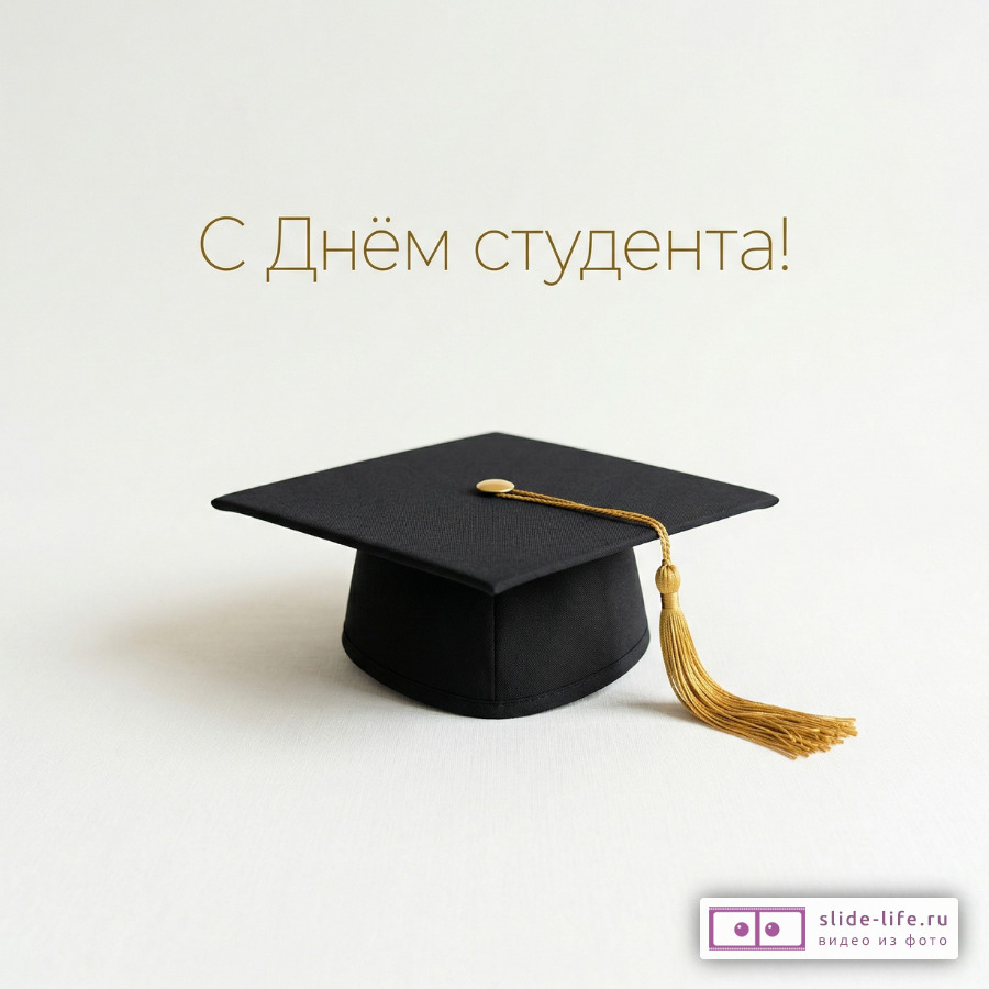 Оригинальная открытка с Днём студента