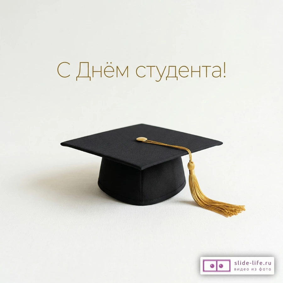 Оригинальная открытка с Днём студента