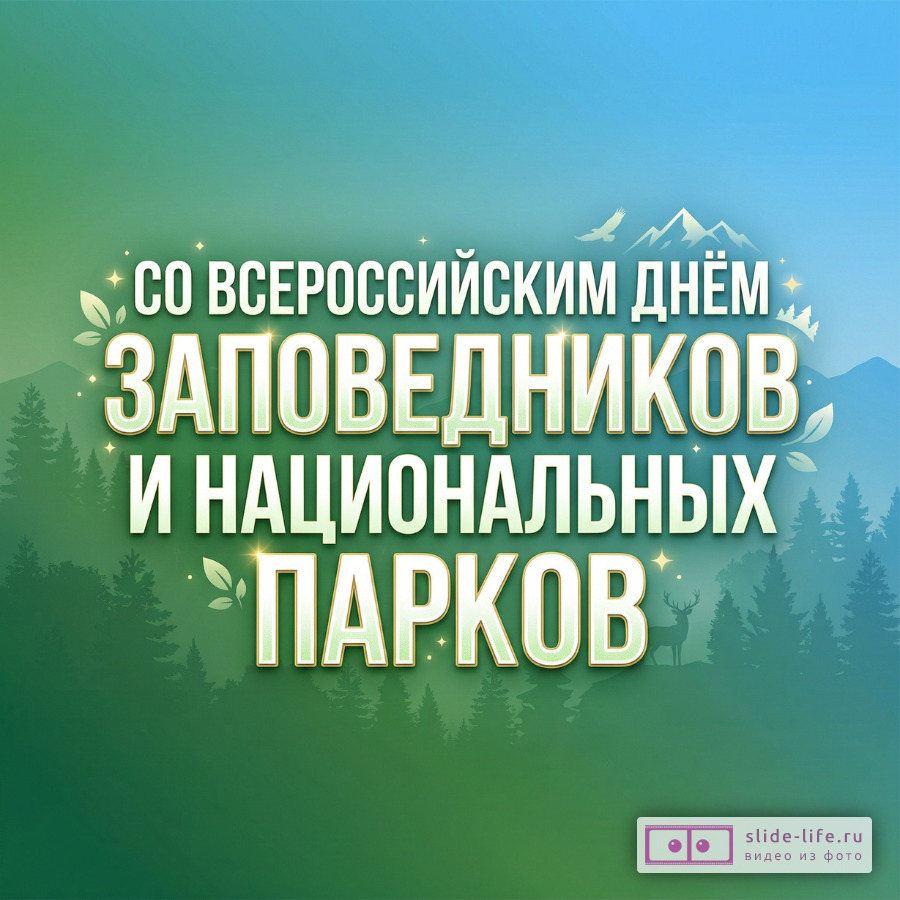 Красочные и современные открытки со Всероссийским днём заповедников