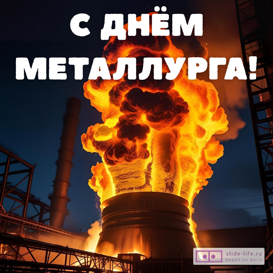 Открытка для металлурга на день металлурга
