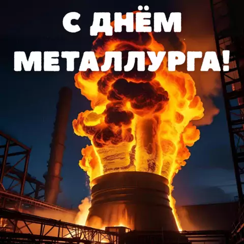 Открытка для металлурга на день металлурга