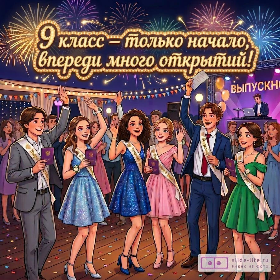 Поздравление с выпускным 9 класса — Новый старт и большие достижения