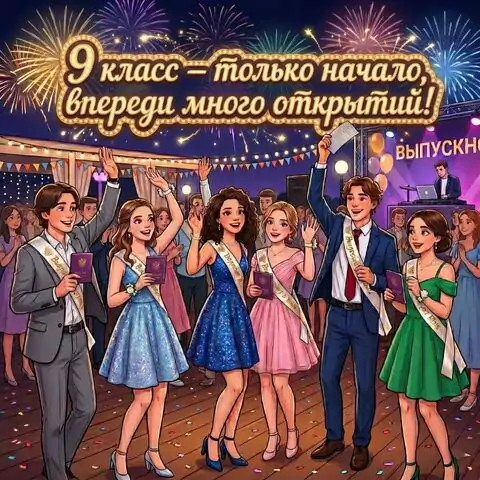 Поздравление с выпускным 9 класса — Новый старт и большие достижения