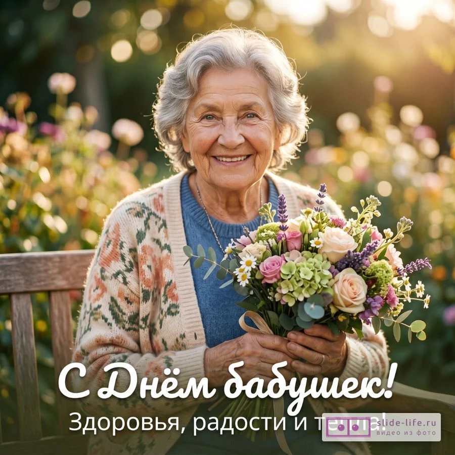 С Днём бабушек поздравление — нежные открытки с добрыми пожеланиями