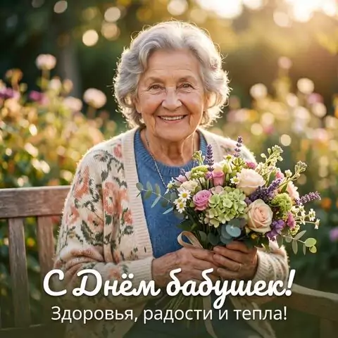 С Днём бабушек поздравление — нежные открытки с добрыми пожеланиями