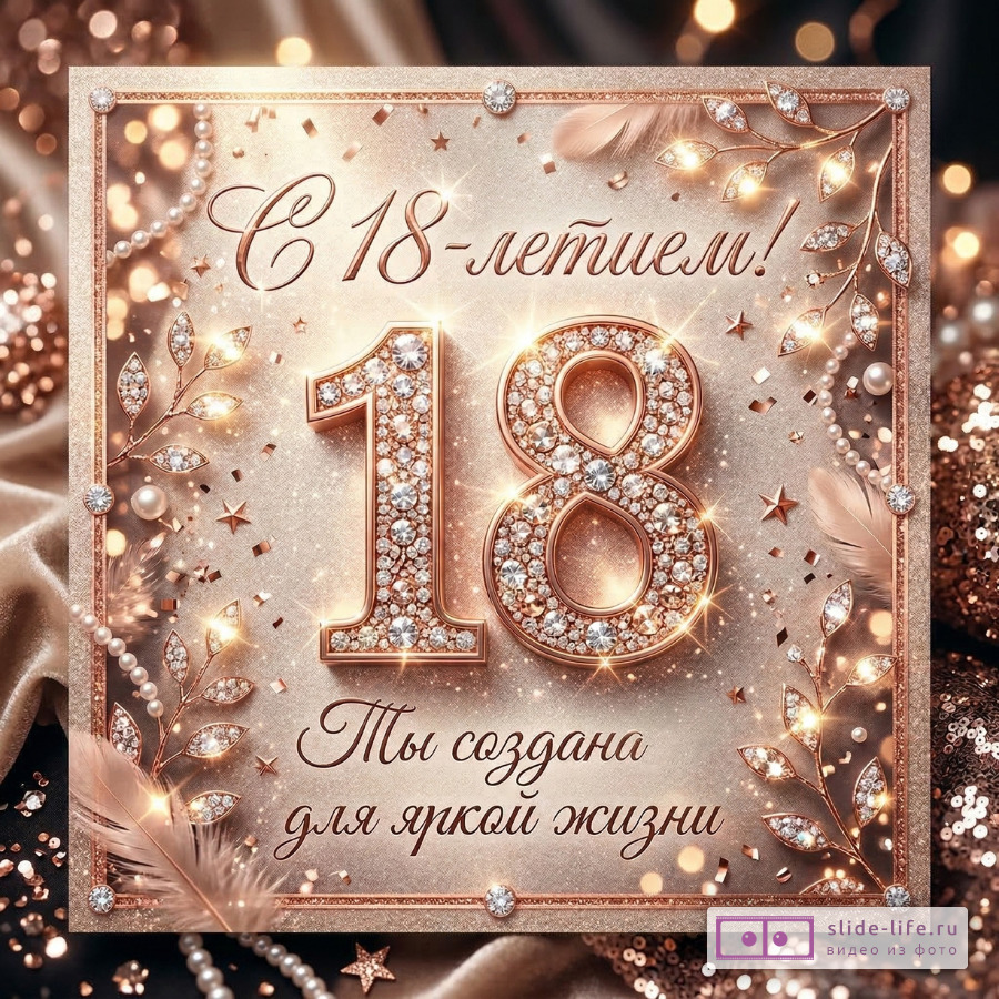 Поздравление с совершеннолетием девушке трогательное