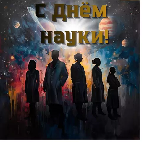Открытка на день науки