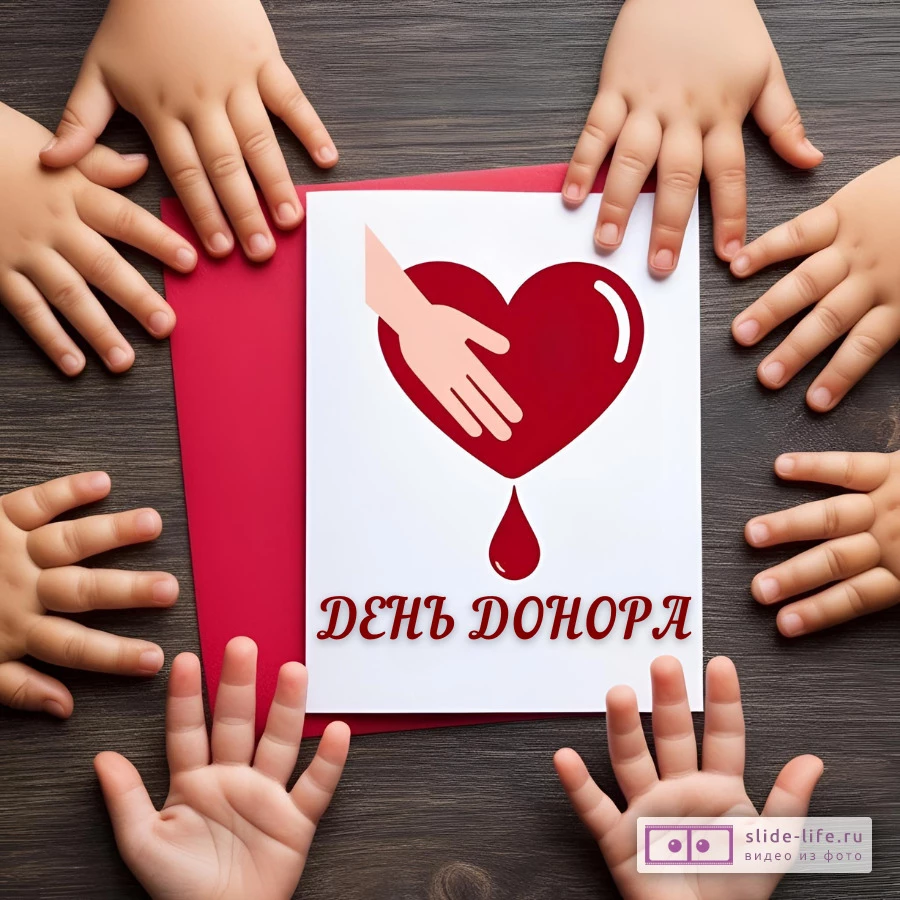 Открытка поздравление с днем донора