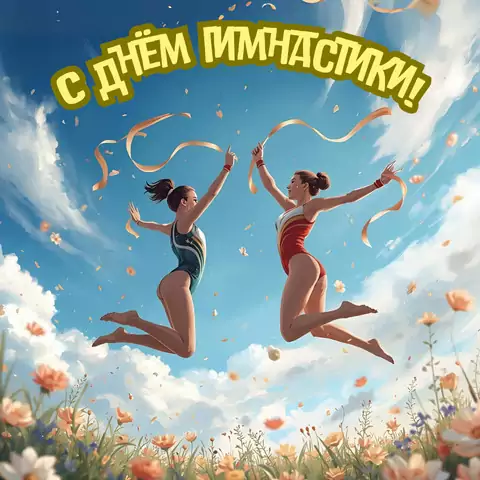 Открытка к дню гимнастики