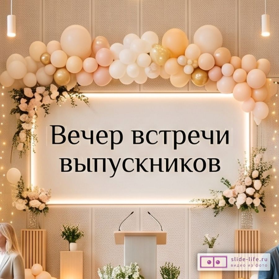 Праздничная открытка на вечер встречи выпускников в школе