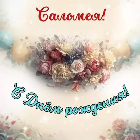 Саломея, с Днём рождения! Стильная открытка