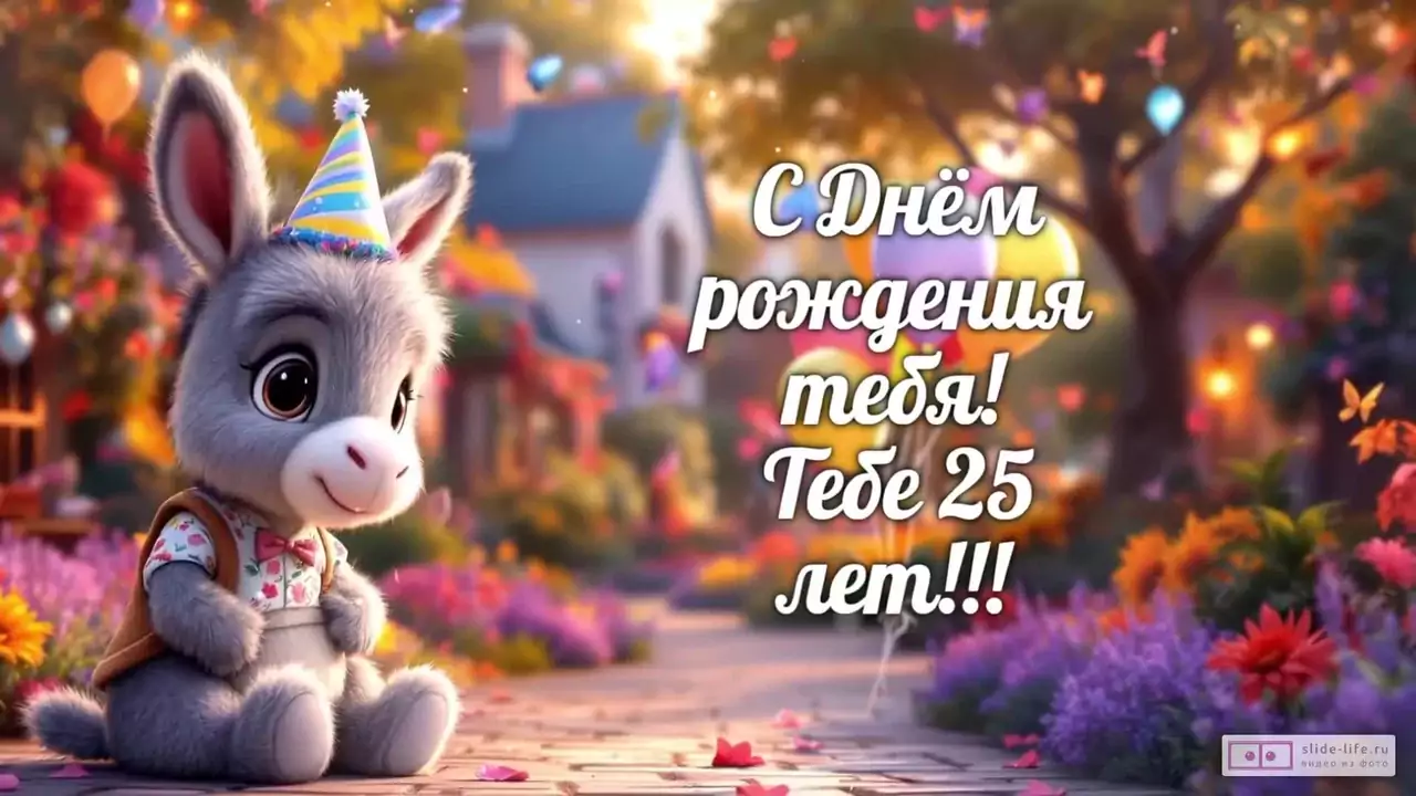 Современное видео поздравление с днем рождения девушке 25 лет