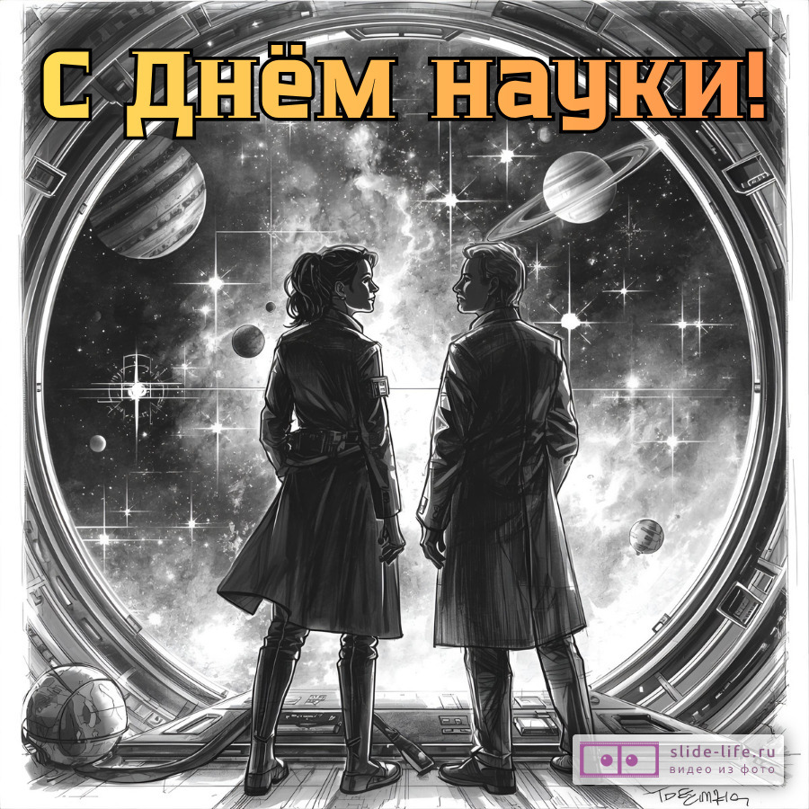 Открытка с днем науки необычная