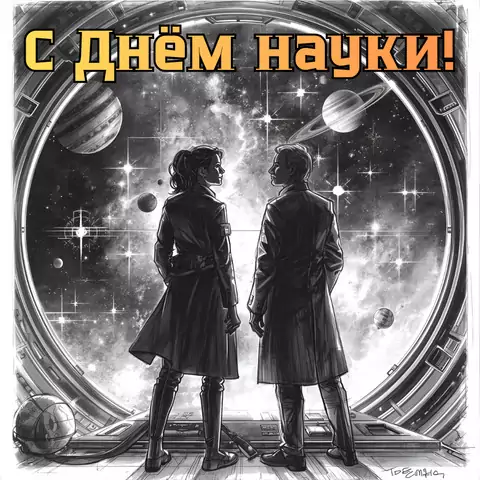 Открытка с днем науки необычная