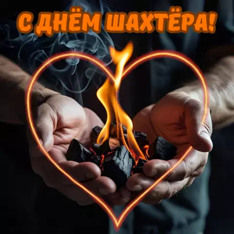 Красивая открытка с Днём шахтера