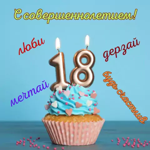 Открытка с совершеннолетием для парня