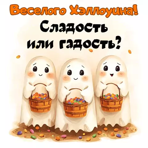 Открытка веселого хэллоуина
