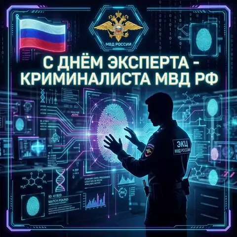 Поздравление с Днём эксперта-криминалиста — открытка с надписью