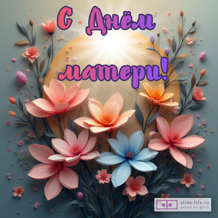 Открытка с днем матери для мамы