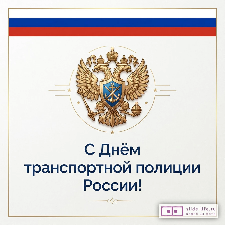 С Днём транспортной полиции России — официальное поздравление открытка