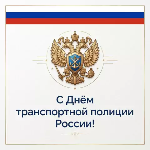 С Днём транспортной полиции России — официальное поздравление открытка