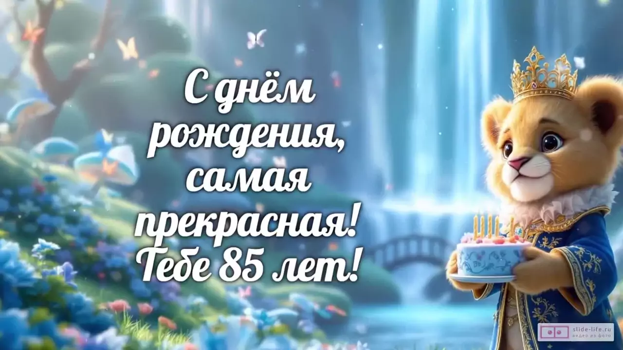 Современное видео поздравление с днем рождения женщине 85 лет