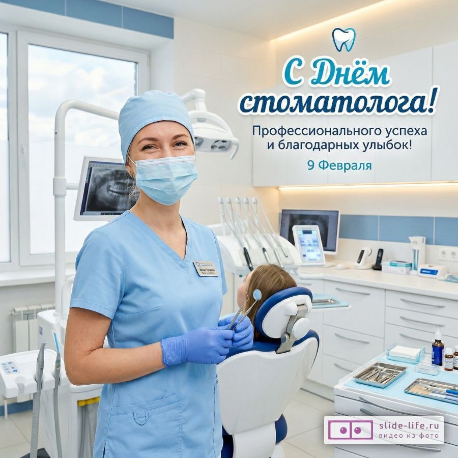 Красивая открытка с Днём стоматолога