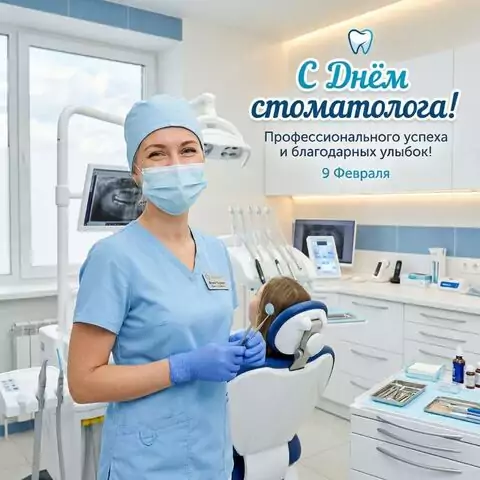 Красивая открытка с Днём стоматолога