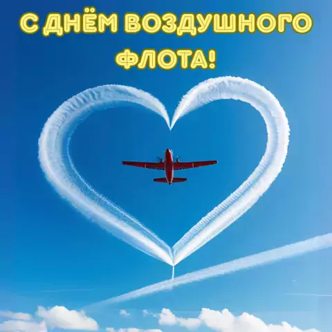 Необычная открытка с днем воздушного флота