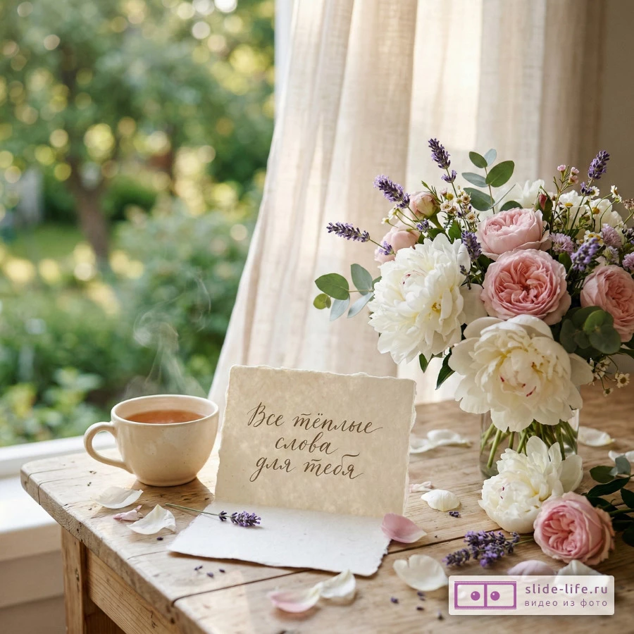 Открытка с искренними пожеланиями женщине на каждый день