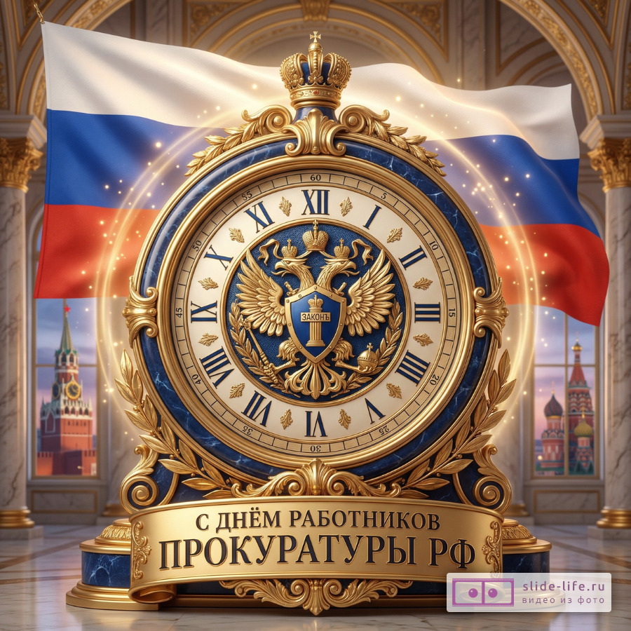 Праздничная открытка С Днём прокуратуры РФ — красивые поздравления