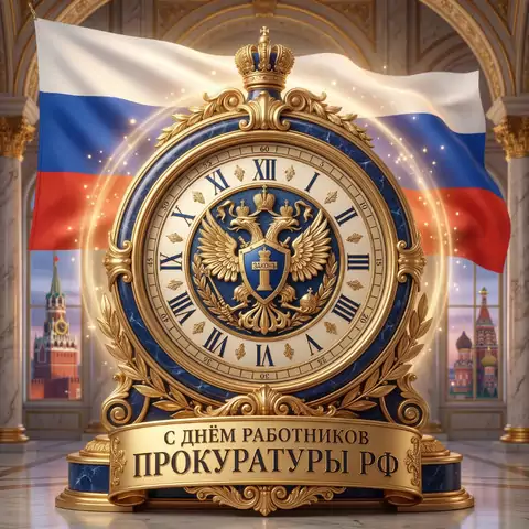 Праздничная открытка С Днём прокуратуры РФ — красивые поздравления