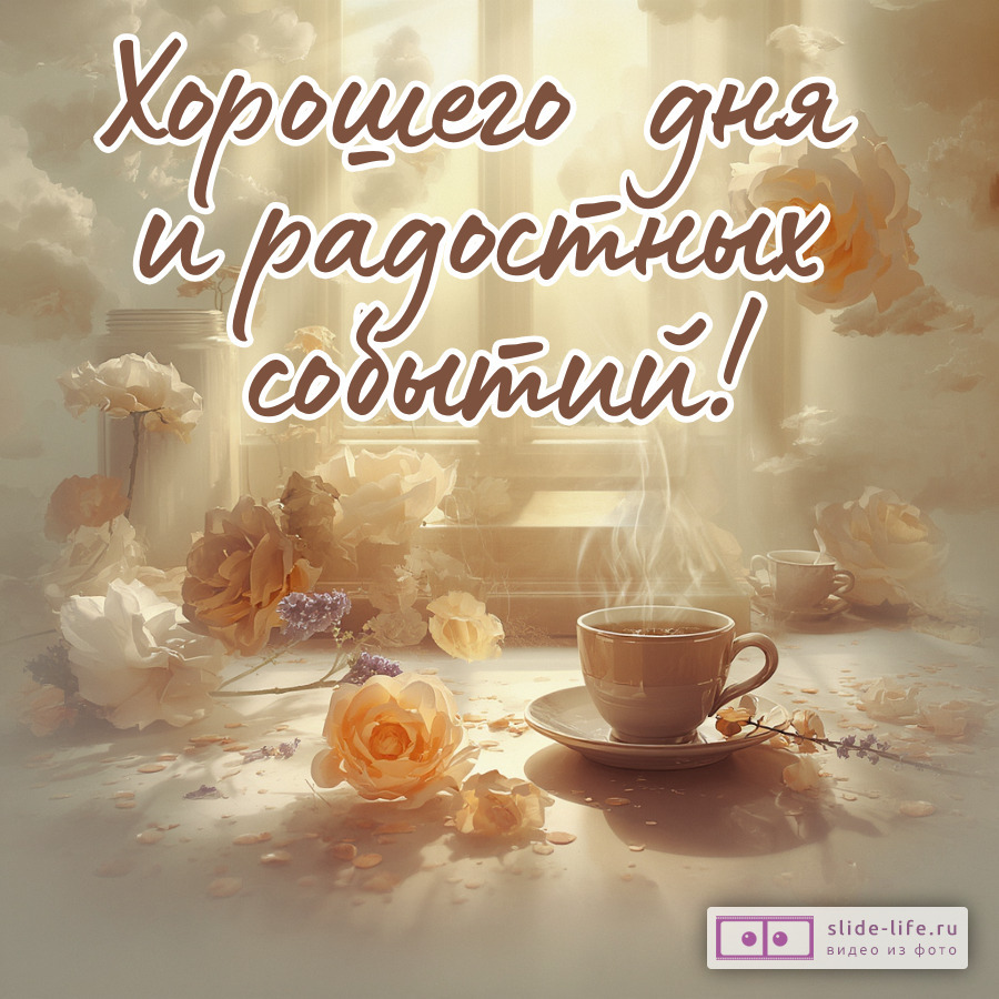 Хорошего дня и радостных событий открытка