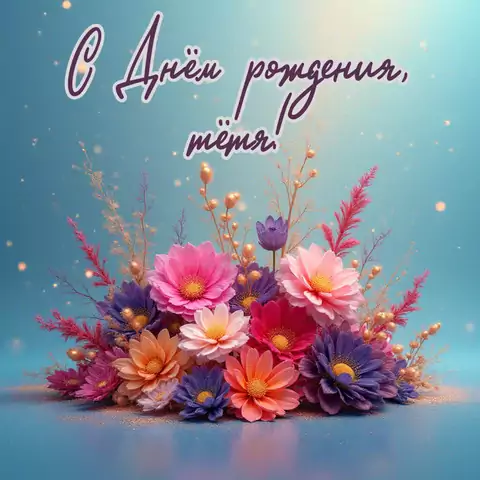 Открытка на день рождения тете милая