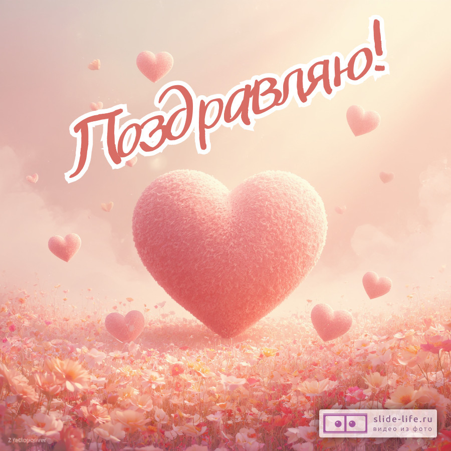 Простая открытка с днем рождения жене