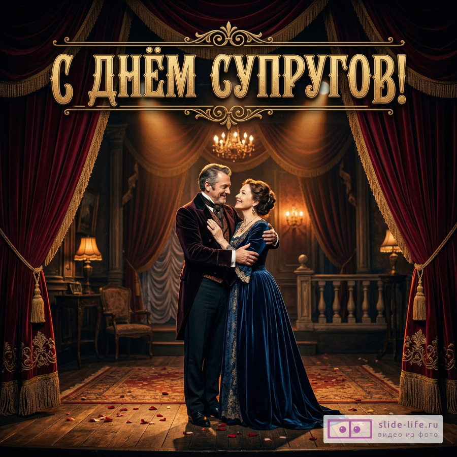 Необычная красивая от крытка на день супругов