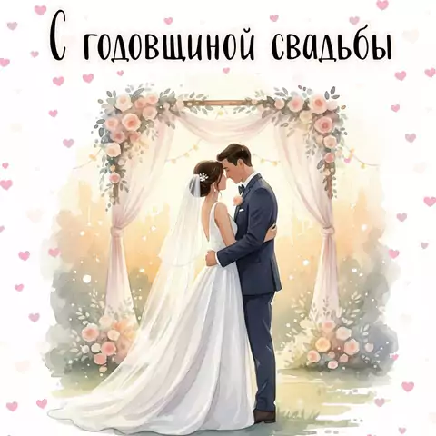 Душевная открытка с годовщиной свадьбы