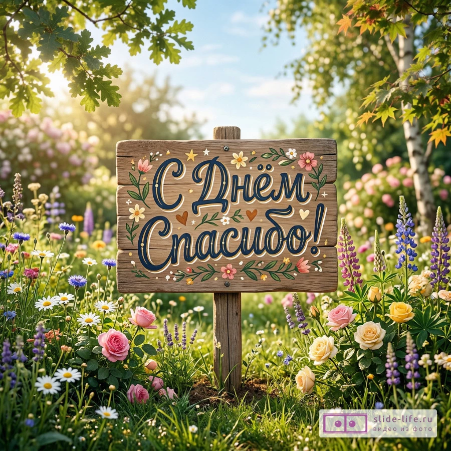 Красивые открытки на День Спасибо – скачать бесплатно