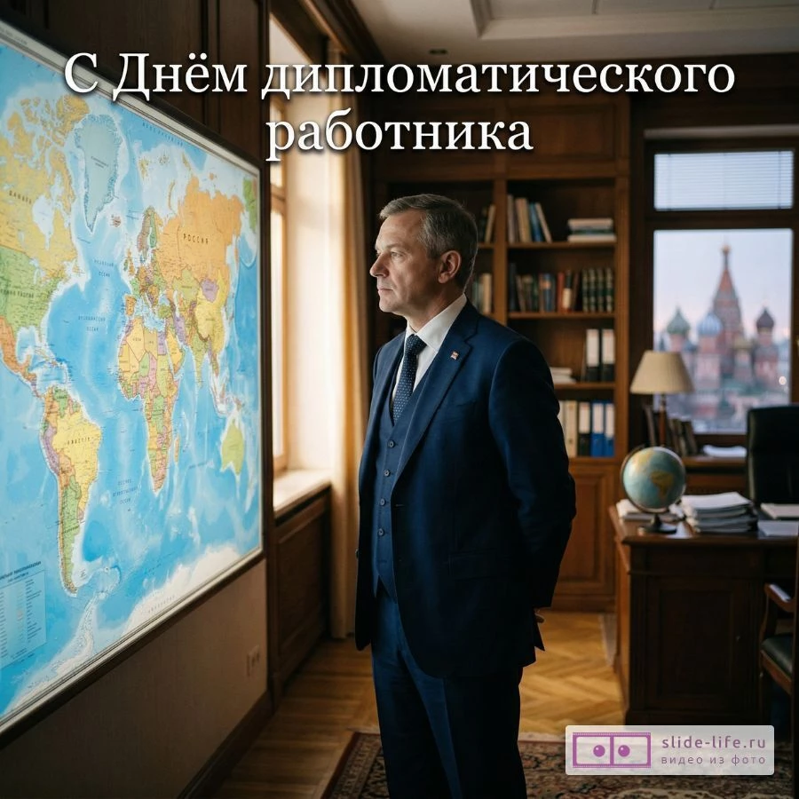 Открытка ко Дню дипломатического работника — оригинальное поздравление