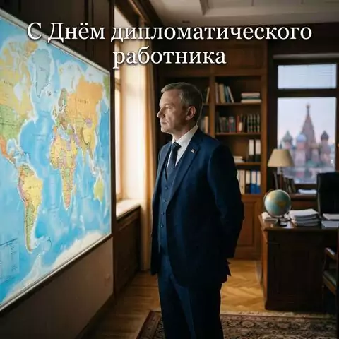 Открытка ко Дню дипломатического работника — оригинальное поздравление
