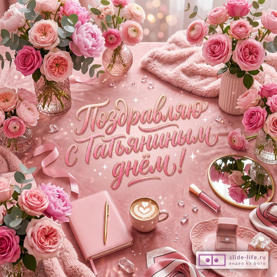 Красивые праздничные открытки для Татьяны — скачать бесплатно