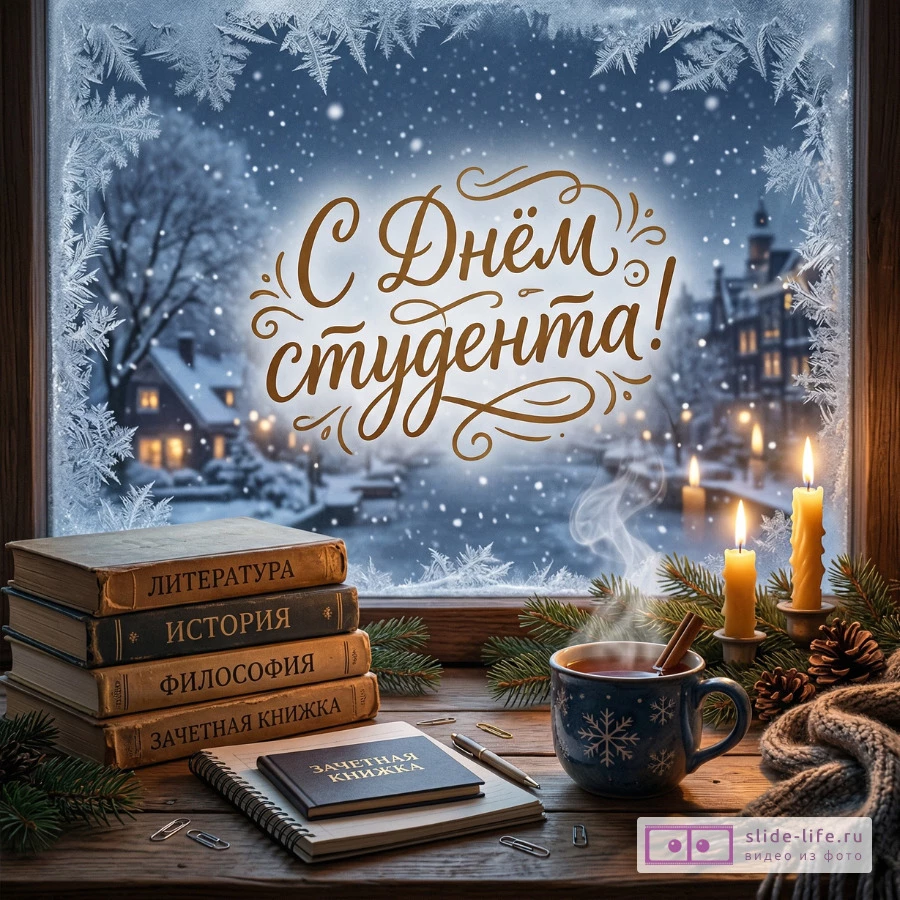 Праздничные открытки «С Днём студента!» — для соцсетей