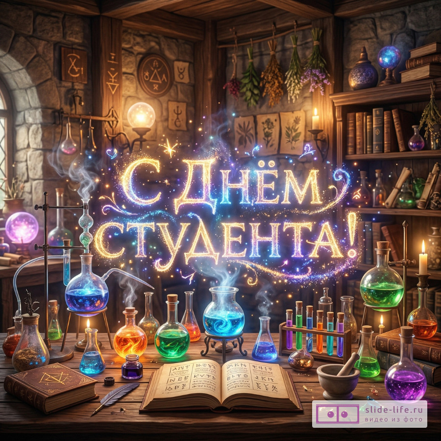 Красивая открытка с Днём студента