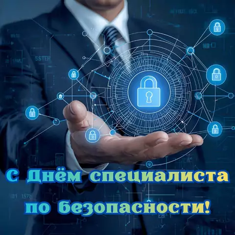 Красивая открытка с Днём специалиста по безопасности