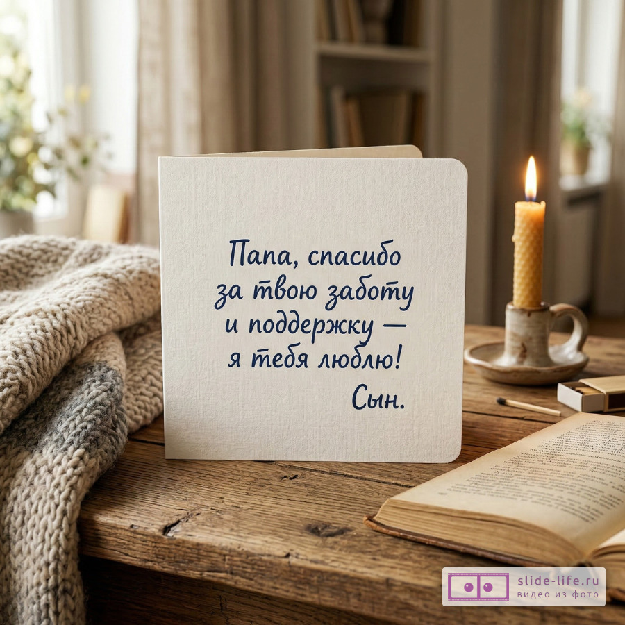 Пожелания папе от сына
